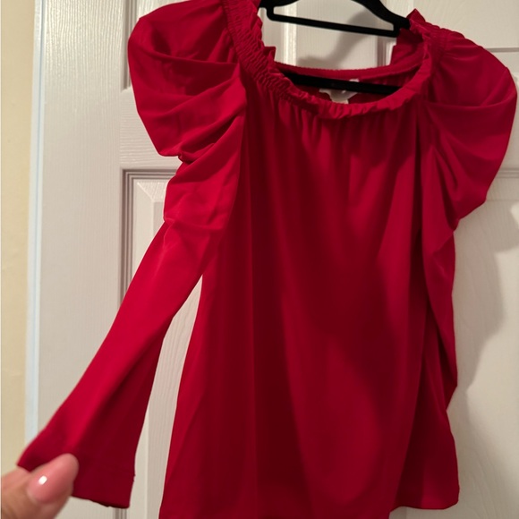 NWT Michael Kors Red Blouse - perfect for the holidays - Picture 2 of 7
